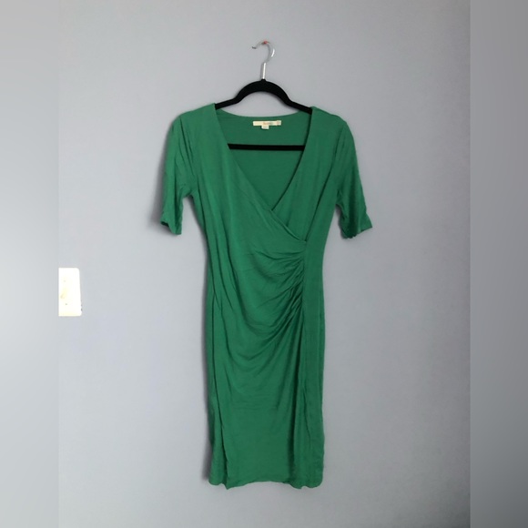 RARE Boden Green Faux Wrap Dress - Picture 2 of 6